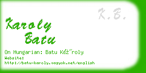 karoly batu business card